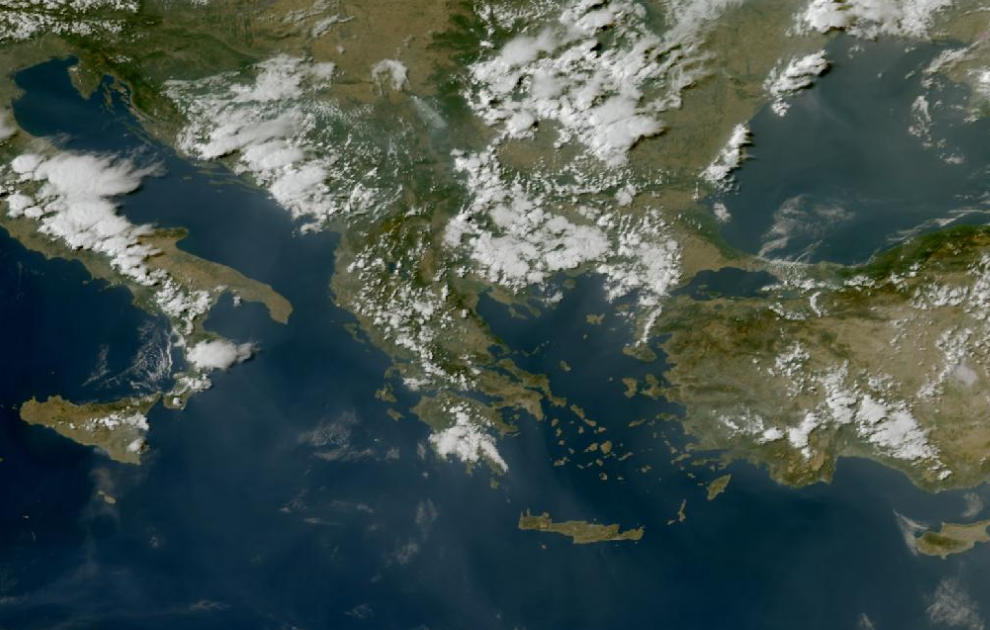 Τελευταία δορυφορική εικόνα νεφοκάλυψης