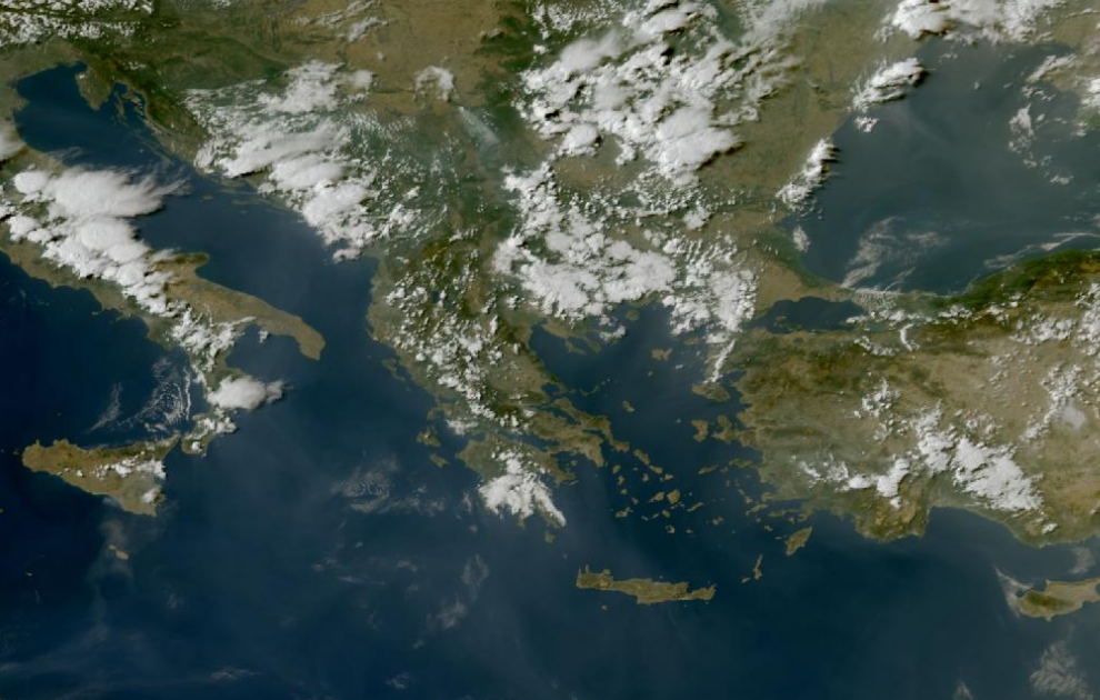 Τελευταία δορυφορική εικόνα νεφοκάλυψης