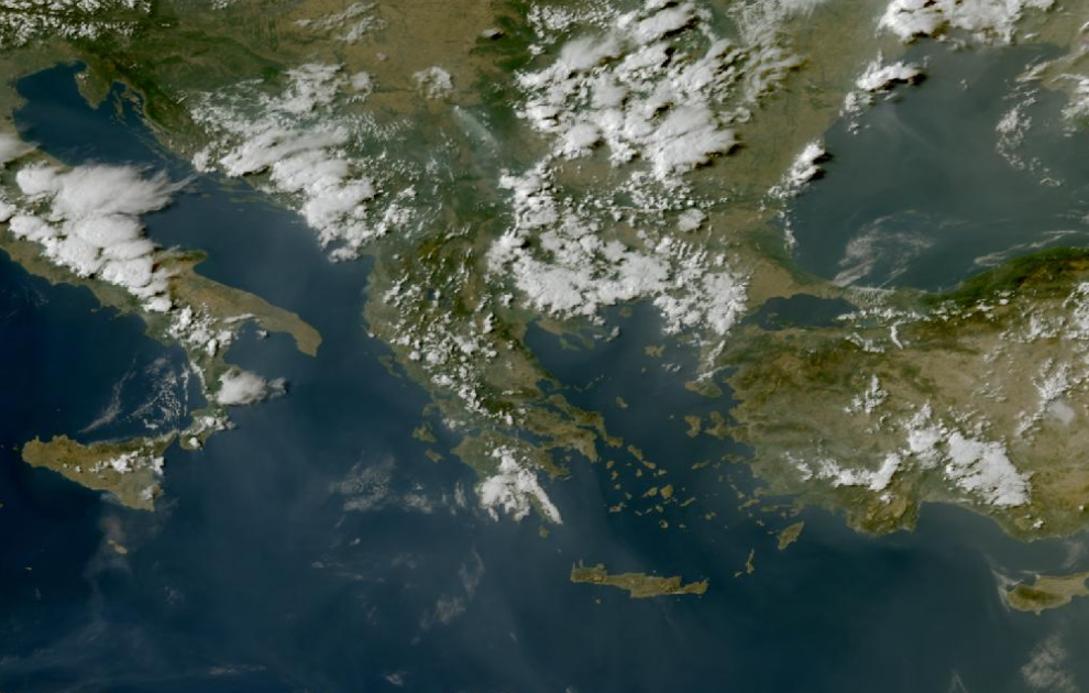 Τελευταία δορυφορική εικόνα νεφοκάλυψης