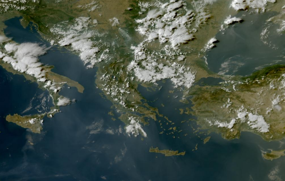 Τελευταία δορυφορική εικόνα νεφοκάλυψης