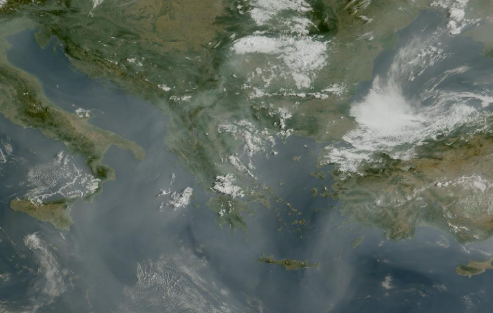 Τελευταία δορυφορική εικόνα νεφοκάλυψης