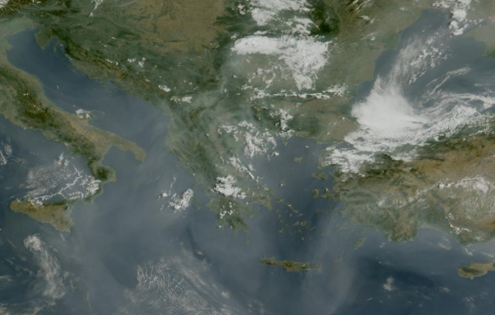 Τελευταία δορυφορική εικόνα νεφοκάλυψης
