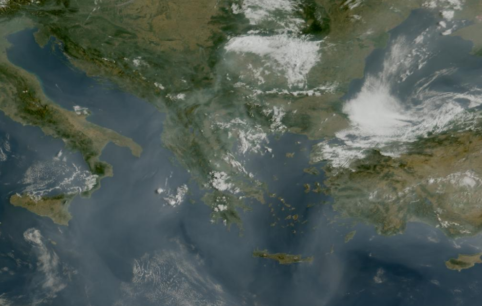 Τελευταία δορυφορική εικόνα νεφοκάλυψης