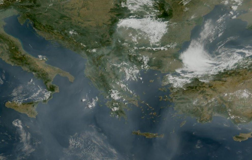 Τελευταία δορυφορική εικόνα νεφοκάλυψης