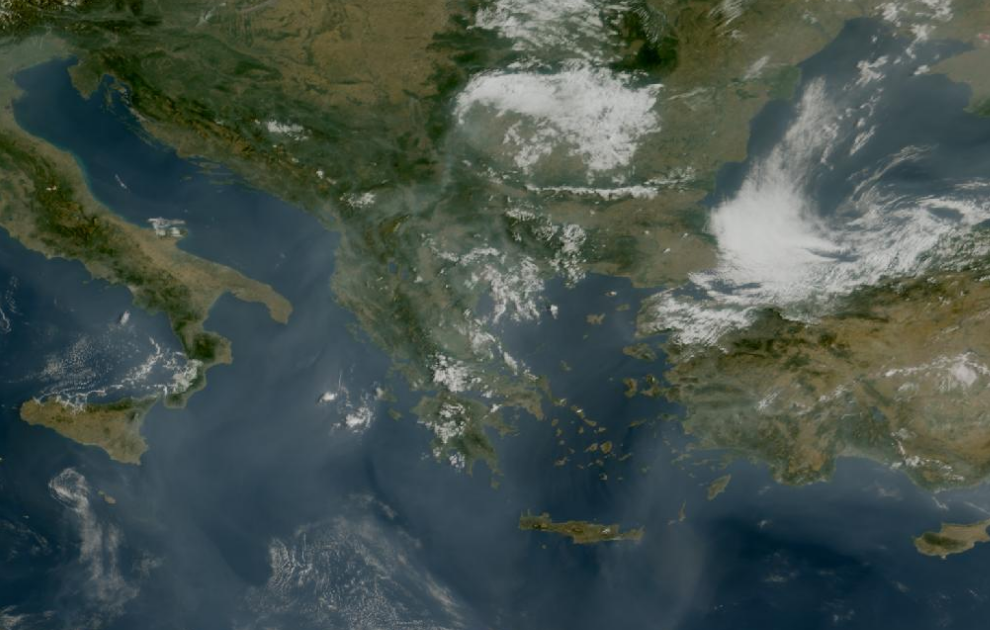 Τελευταία δορυφορική εικόνα νεφοκάλυψης