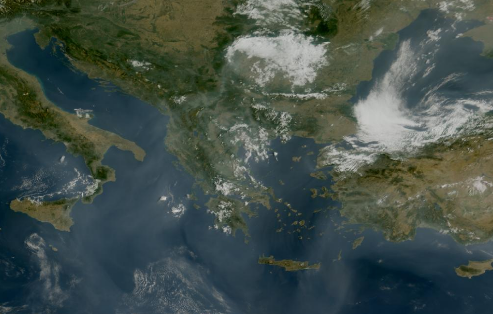 Τελευταία δορυφορική εικόνα νεφοκάλυψης