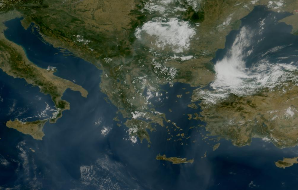 Τελευταία δορυφορική εικόνα νεφοκάλυψης