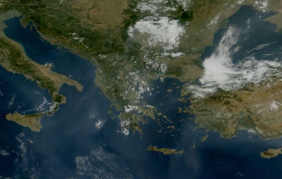 Τελευταία δορυφορική εικόνα νεφοκάλυψης