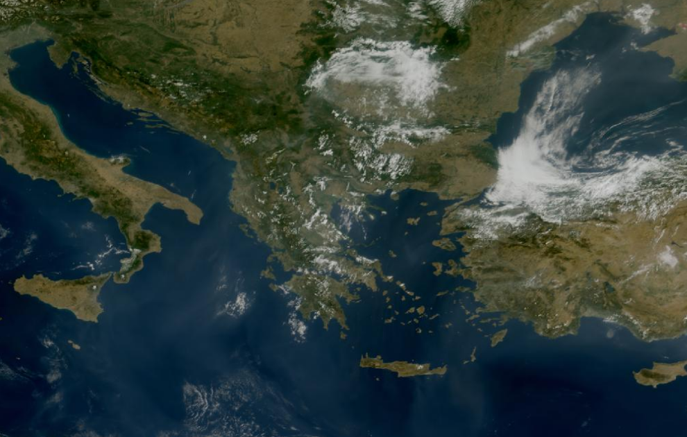 Τελευταία δορυφορική εικόνα νεφοκάλυψης