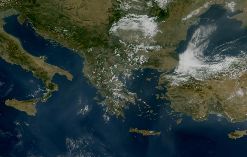 Τελευταία δορυφορική εικόνα νεφοκάλυψης