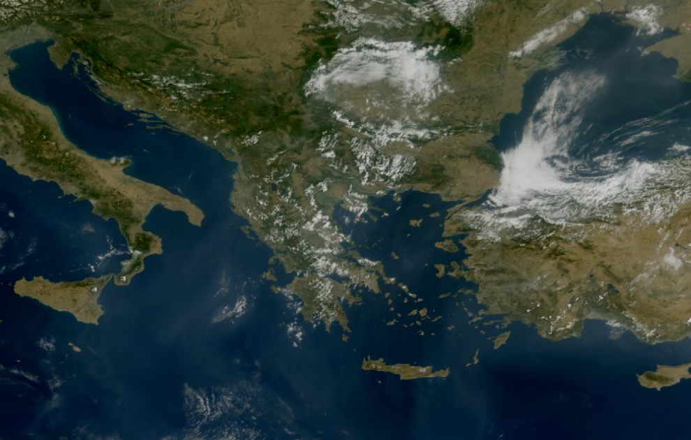 Τελευταία δορυφορική εικόνα νεφοκάλυψης