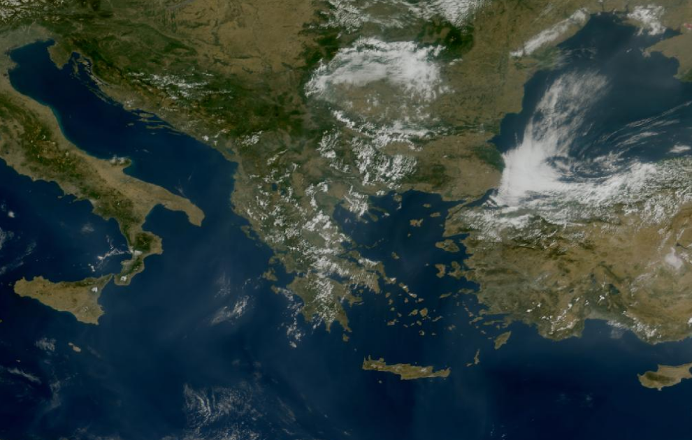 Τελευταία δορυφορική εικόνα νεφοκάλυψης