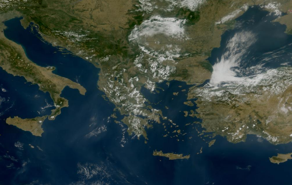Τελευταία δορυφορική εικόνα νεφοκάλυψης