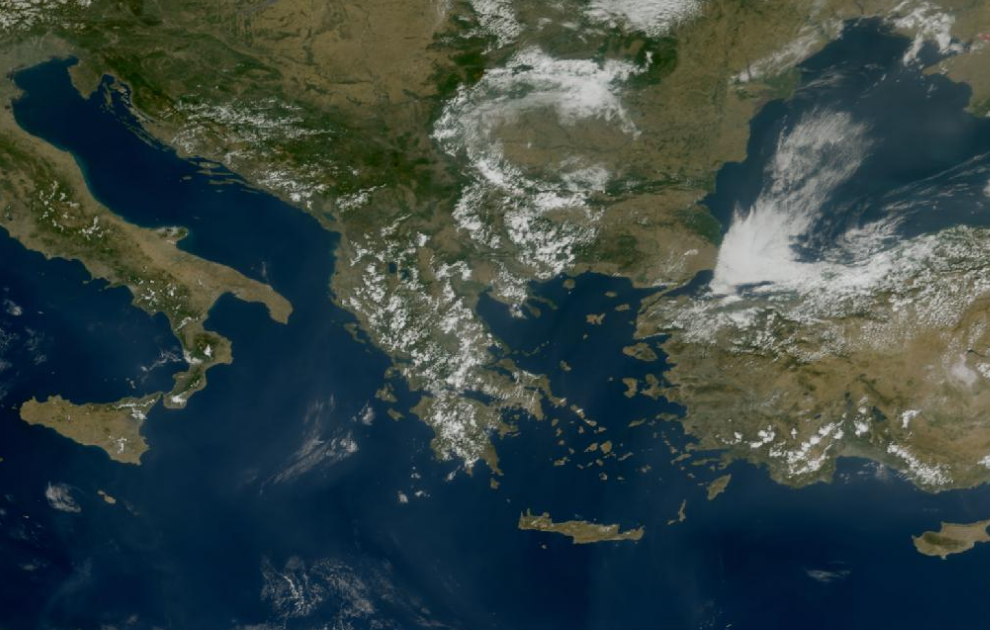 Τελευταία δορυφορική εικόνα νεφοκάλυψης