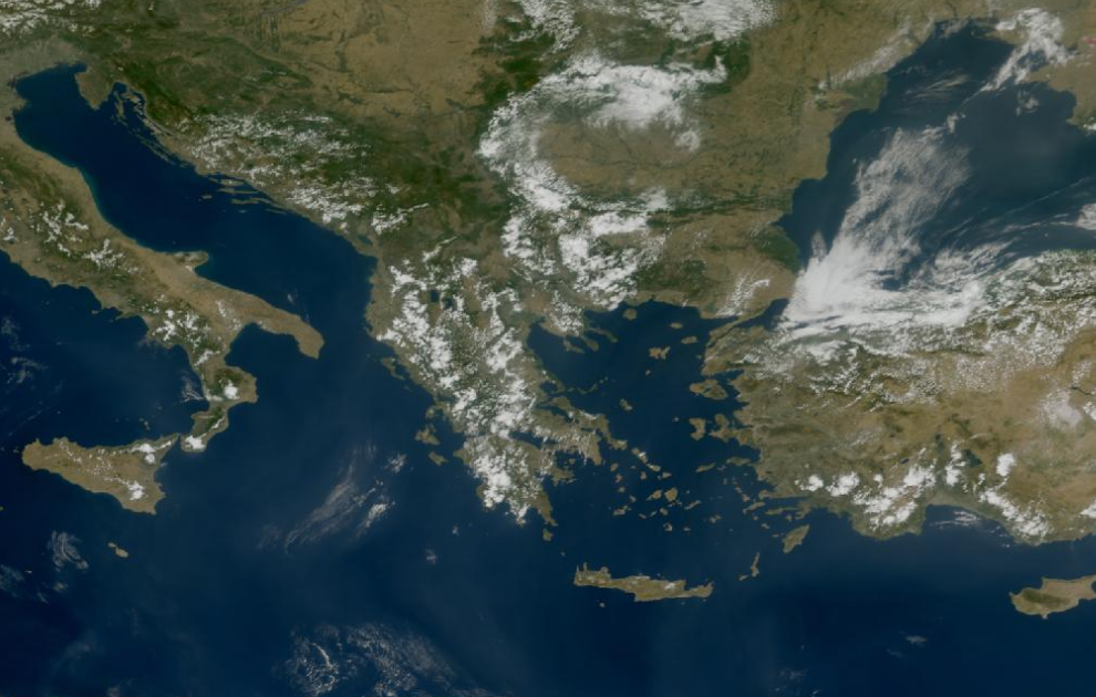 Τελευταία δορυφορική εικόνα νεφοκάλυψης