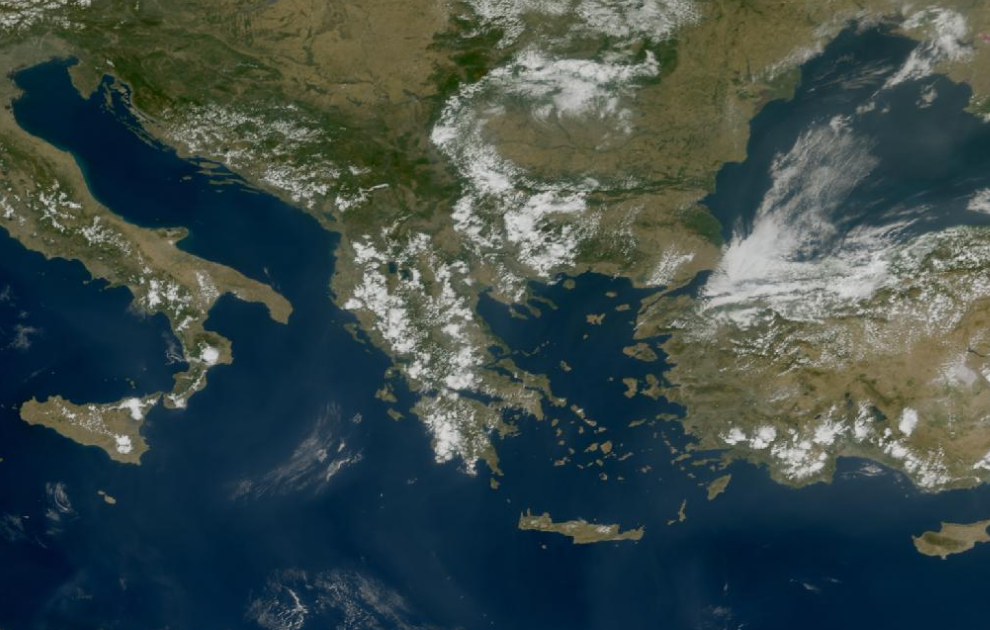 Τελευταία δορυφορική εικόνα νεφοκάλυψης