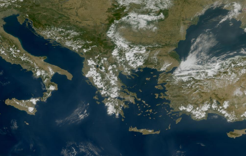 Τελευταία δορυφορική εικόνα νεφοκάλυψης