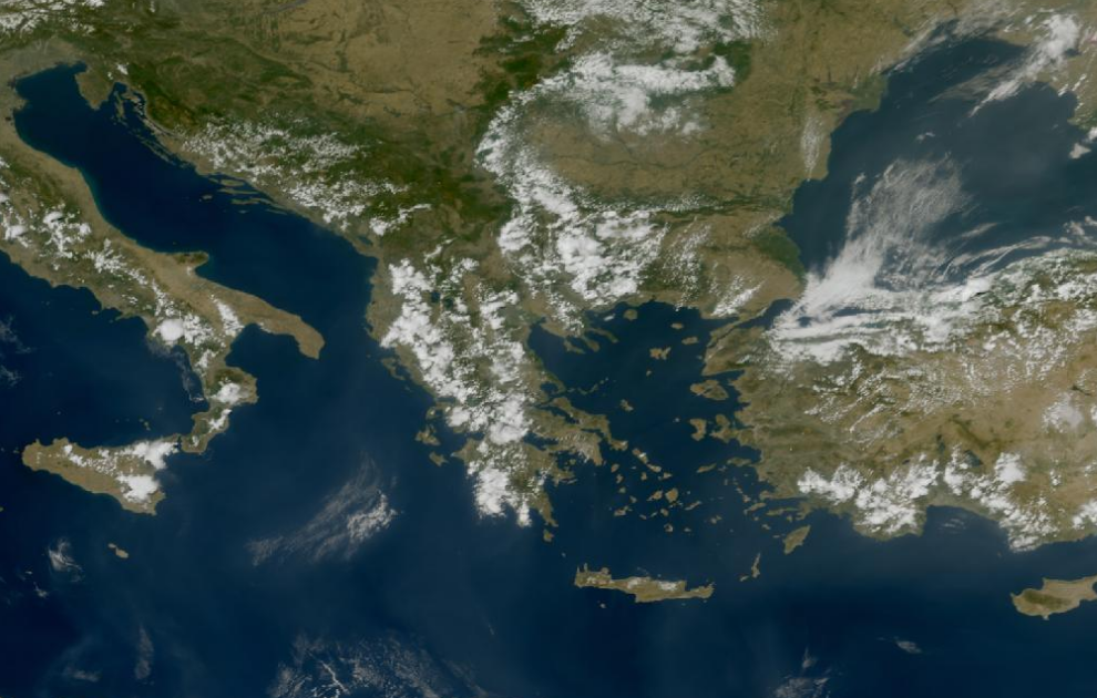 Τελευταία δορυφορική εικόνα νεφοκάλυψης