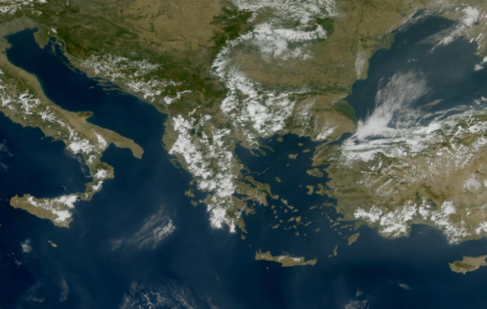 Τελευταία δορυφορική εικόνα νεφοκάλυψης