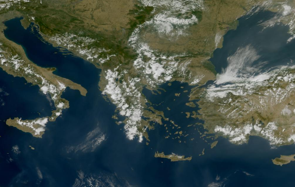 Τελευταία δορυφορική εικόνα νεφοκάλυψης