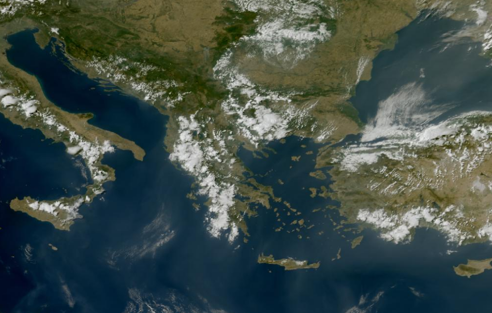 Τελευταία δορυφορική εικόνα νεφοκάλυψης