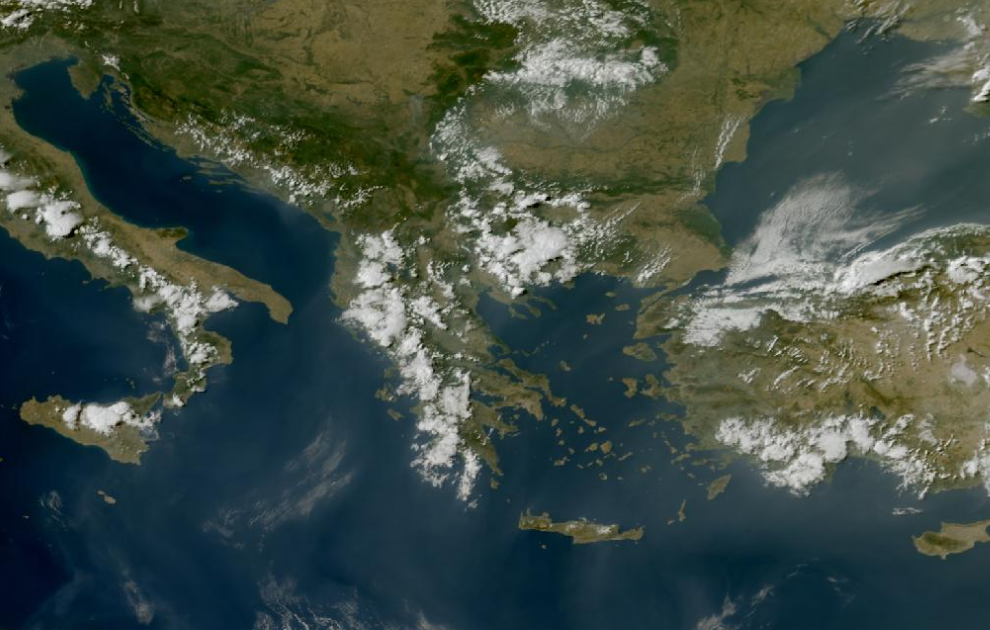Τελευταία δορυφορική εικόνα νεφοκάλυψης
