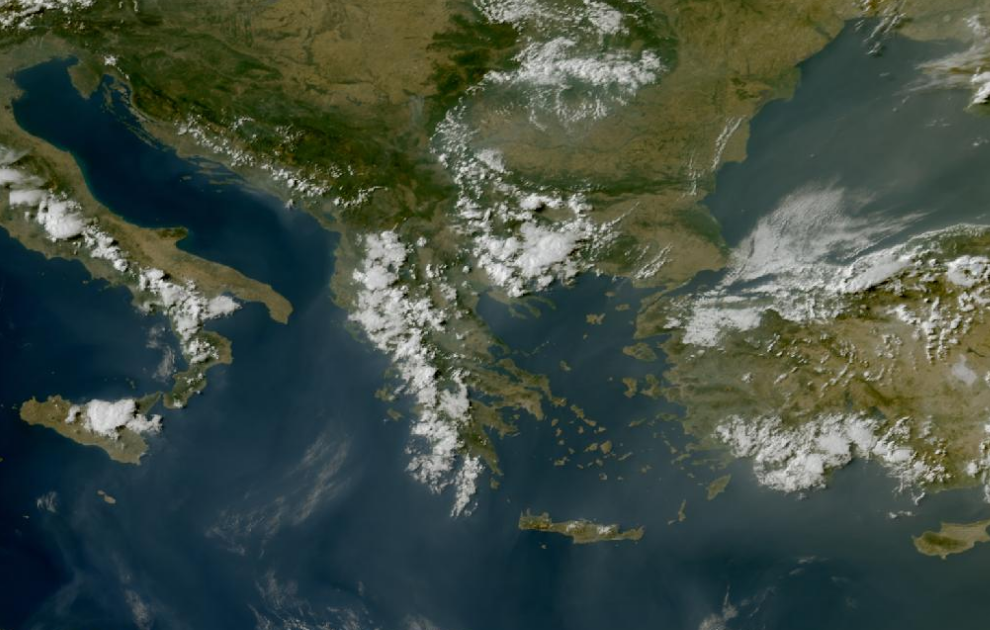Τελευταία δορυφορική εικόνα νεφοκάλυψης