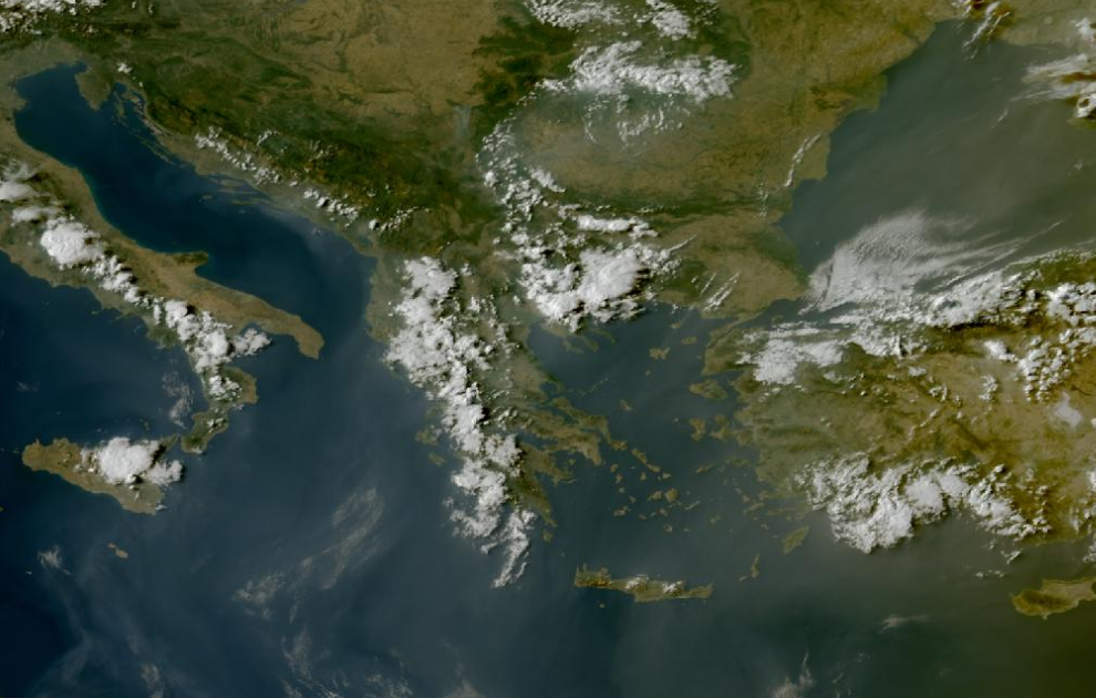 Τελευταία δορυφορική εικόνα νεφοκάλυψης