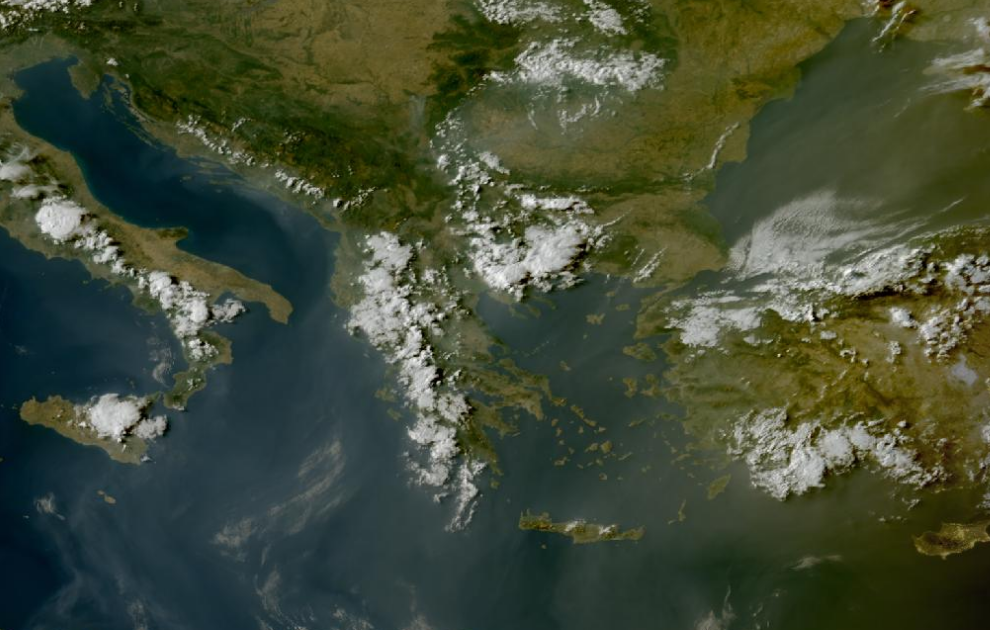 Τελευταία δορυφορική εικόνα νεφοκάλυψης