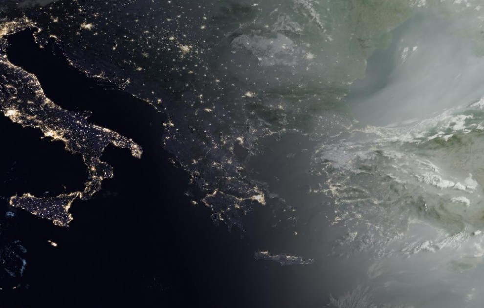 Τελευταία δορυφορική εικόνα νεφοκάλυψης