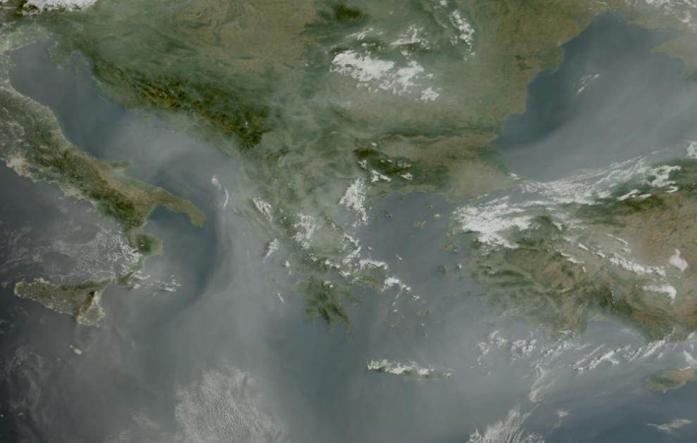 Τελευταία δορυφορική εικόνα νεφοκάλυψης