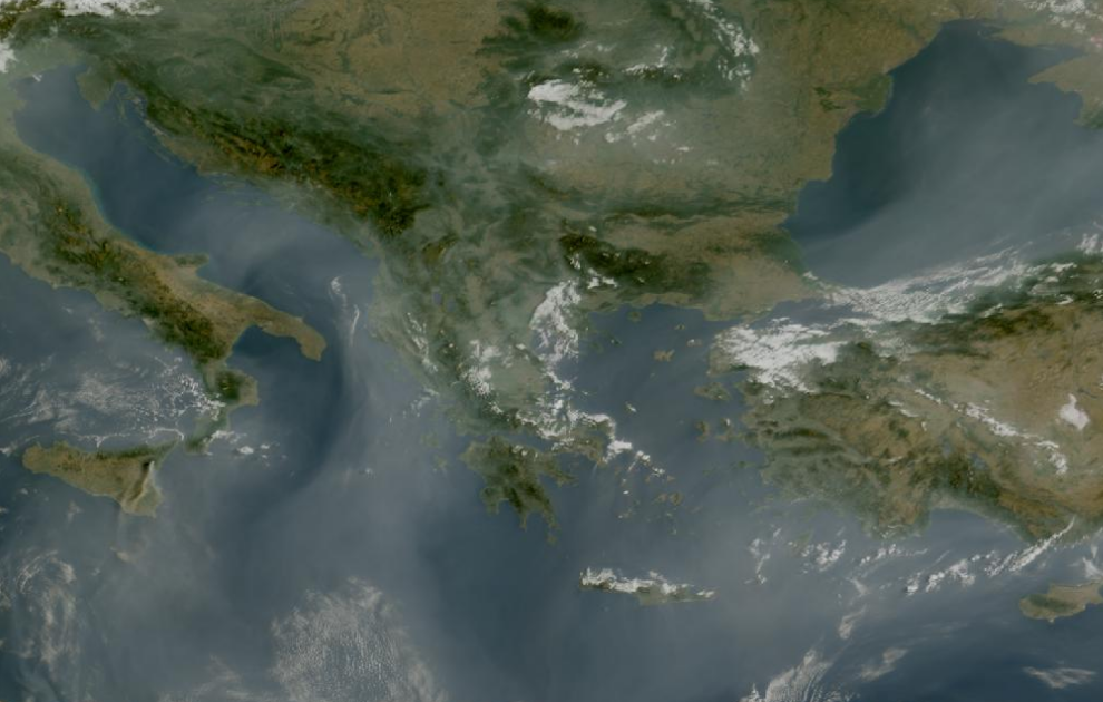 Τελευταία δορυφορική εικόνα νεφοκάλυψης
