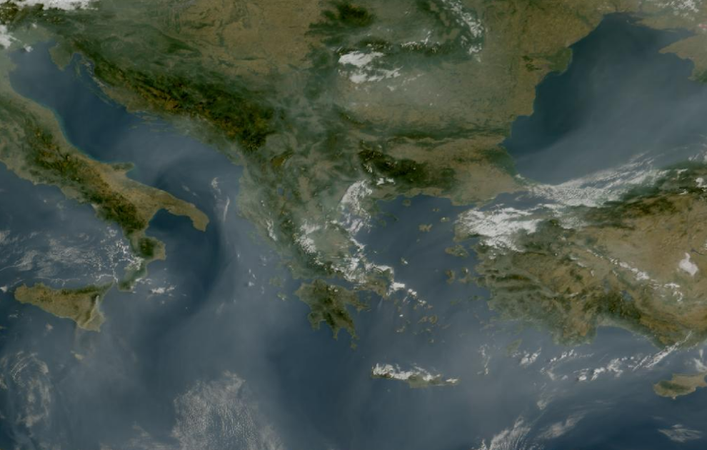 Τελευταία δορυφορική εικόνα νεφοκάλυψης