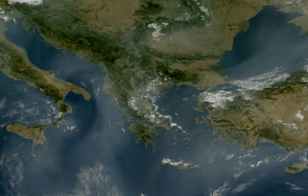 Τελευταία δορυφορική εικόνα νεφοκάλυψης