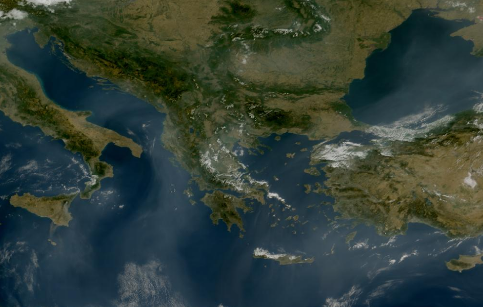 Τελευταία δορυφορική εικόνα νεφοκάλυψης