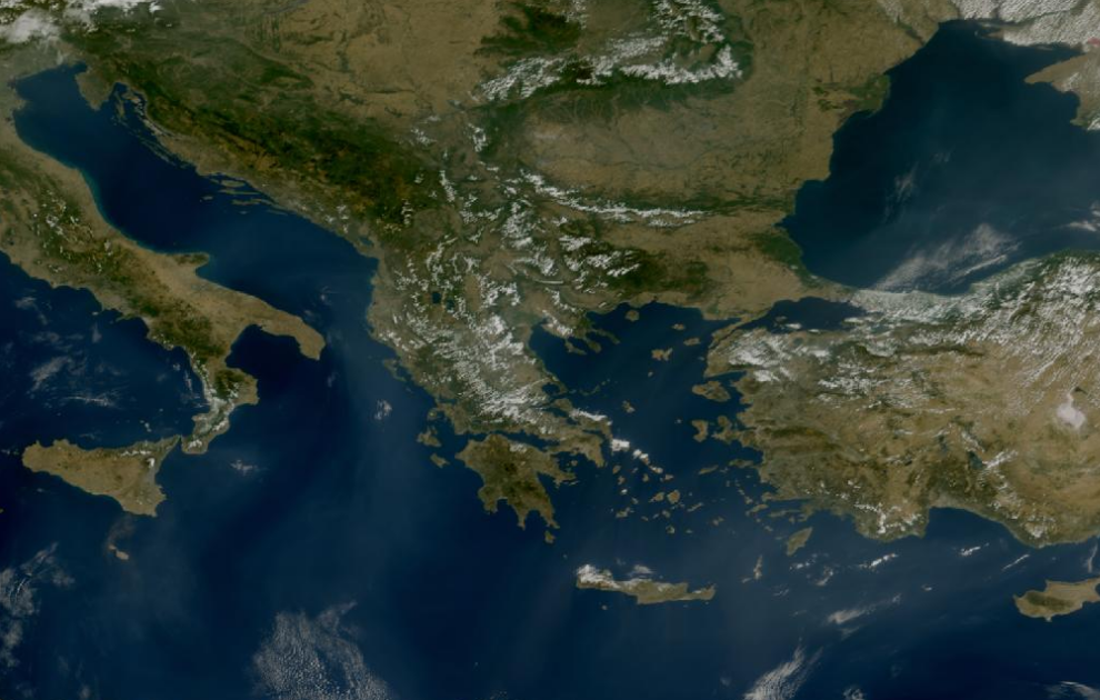 Τελευταία δορυφορική εικόνα νεφοκάλυψης