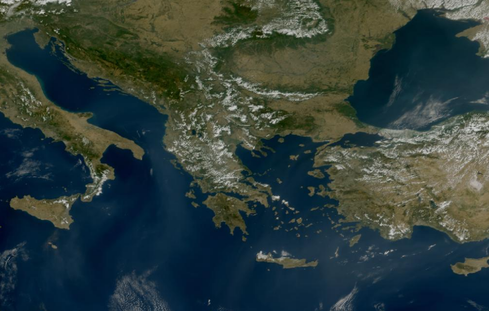 Τελευταία δορυφορική εικόνα νεφοκάλυψης