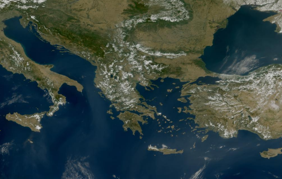 Τελευταία δορυφορική εικόνα νεφοκάλυψης