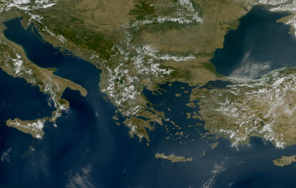 Τελευταία δορυφορική εικόνα νεφοκάλυψης
