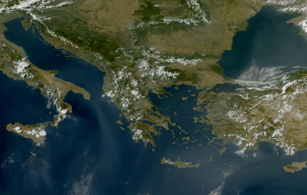 Τελευταία δορυφορική εικόνα νεφοκάλυψης