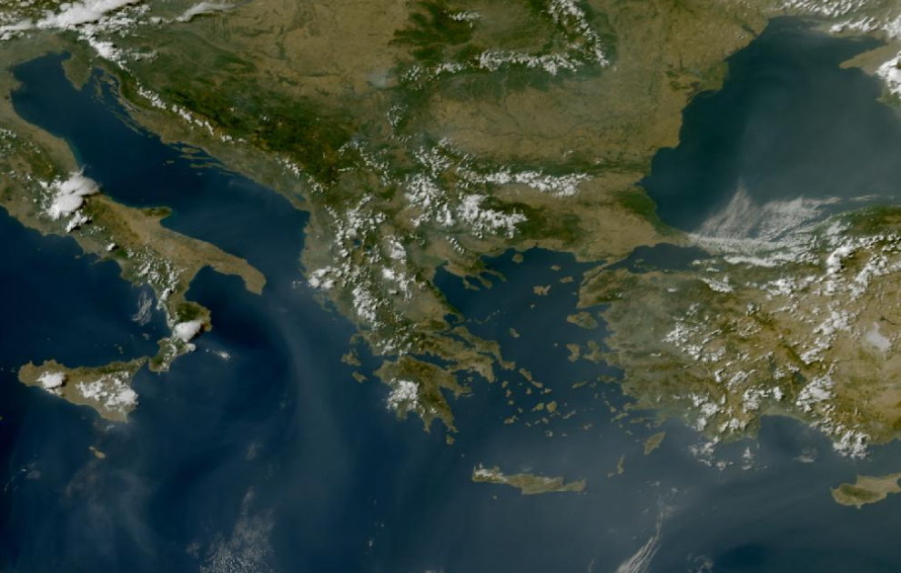 Τελευταία δορυφορική εικόνα νεφοκάλυψης
