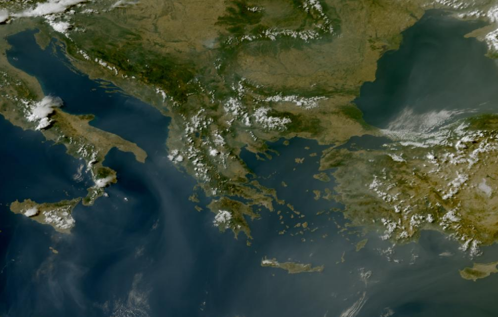 Τελευταία δορυφορική εικόνα νεφοκάλυψης