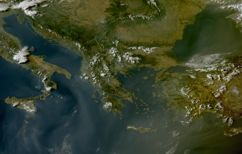 Τελευταία δορυφορική εικόνα νεφοκάλυψης