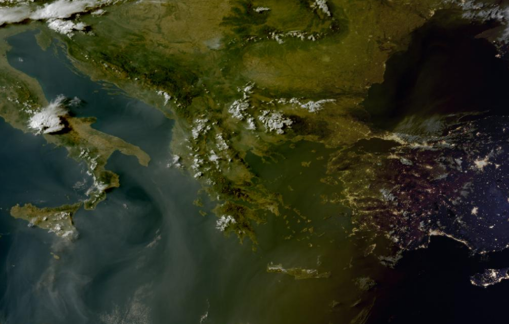 Τελευταία δορυφορική εικόνα νεφοκάλυψης