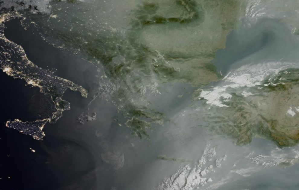 Τελευταία δορυφορική εικόνα νεφοκάλυψης