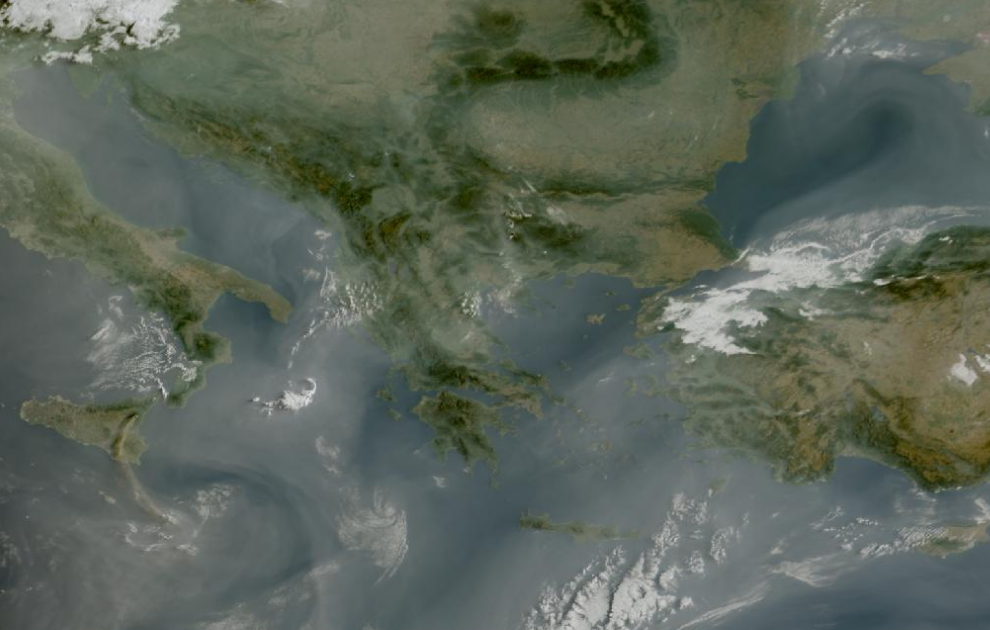 Τελευταία δορυφορική εικόνα νεφοκάλυψης