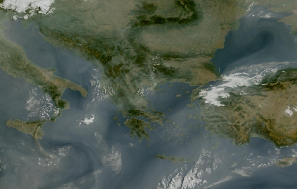 Τελευταία δορυφορική εικόνα νεφοκάλυψης