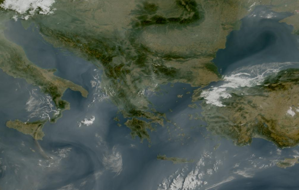 Τελευταία δορυφορική εικόνα νεφοκάλυψης