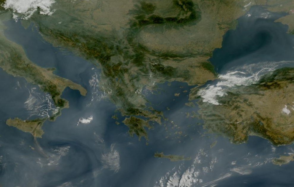 Τελευταία δορυφορική εικόνα νεφοκάλυψης