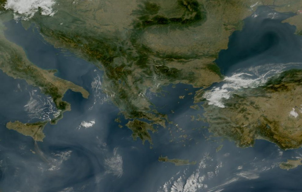 Τελευταία δορυφορική εικόνα νεφοκάλυψης